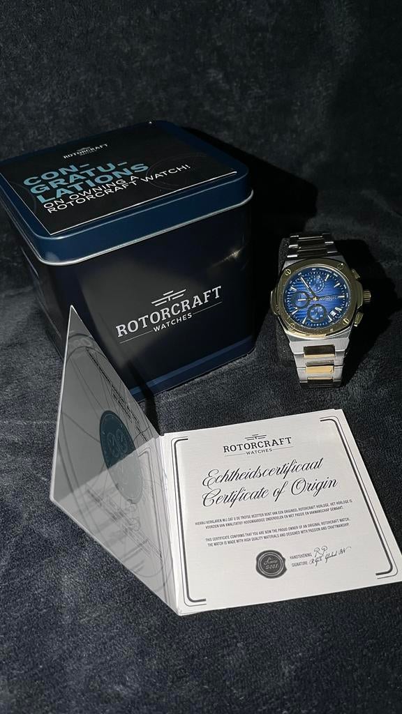 Rotorcraft Arcane RC5004 Chronograph – Nieuw in verpakking, Staal, Staal, Polshorloge, Nieuw