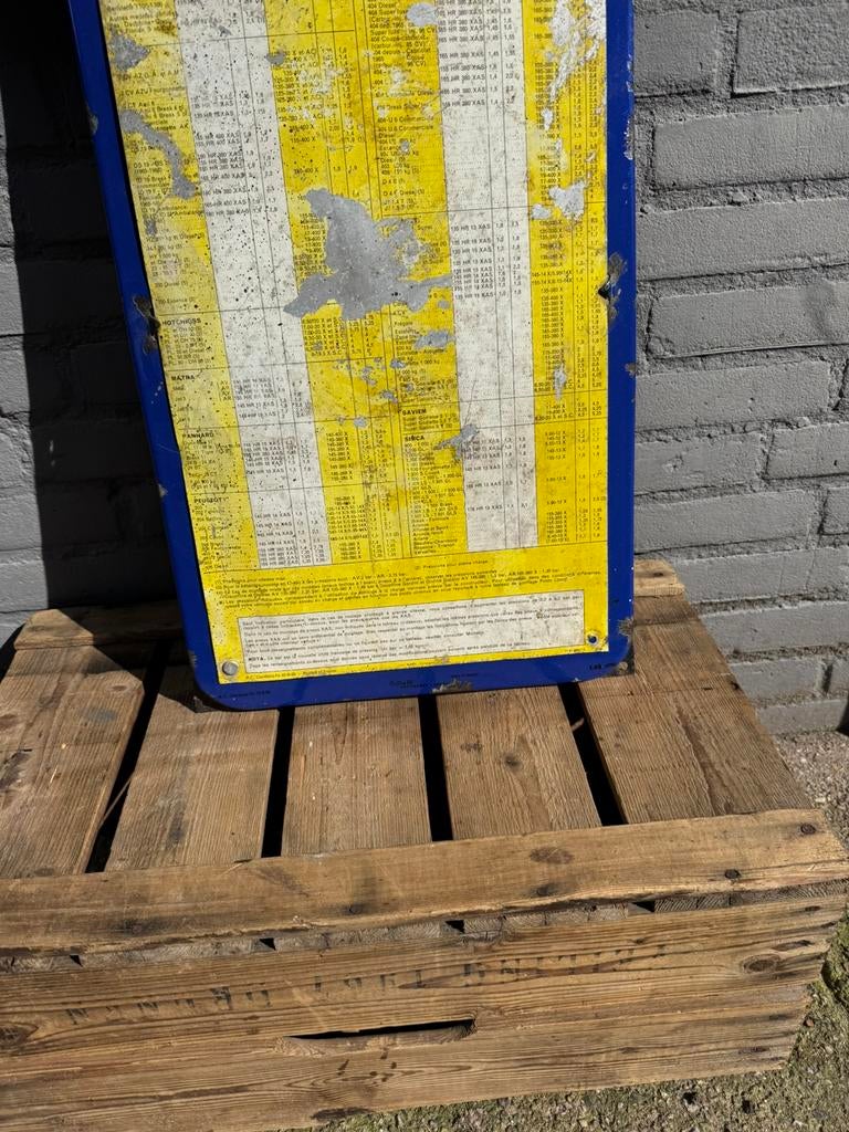 Panneau d'affichage en émail MICHELIN, Collections, Marques & Objets publicitaires, Enlèvement ou Envoi, Utilisé, Panneau publicitaire