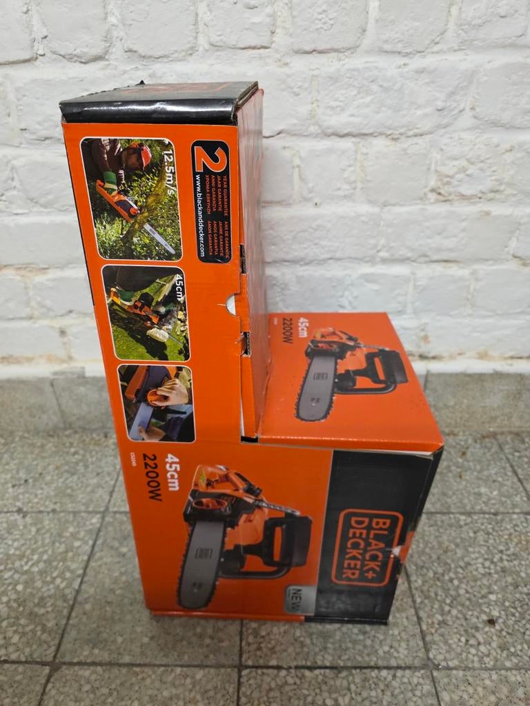 Tronçonneuse électrique BLACK+DECKER 2200W - 45cm, Enlèvement