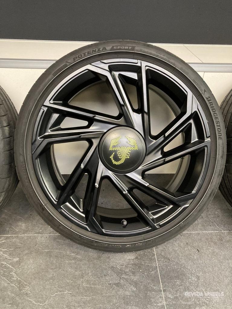 18 inch originele Fiat 500e Abarth velgen + banden 4x98, 18 inch, Gebruikt, -, -