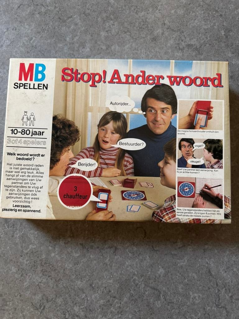 Stop! Ander woord gezelschapsspel, Hobby en Vrije tijd, Gezelschapsspellen | Overige, Ophalen of Verzenden, Zo goed als nieuw