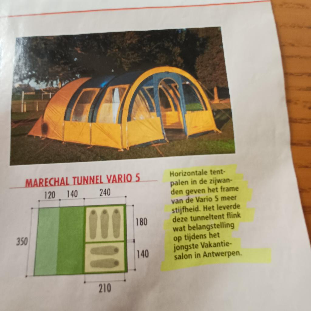 tunnel gezinstent Maréchal 5 personen, Ophalen, Zo goed als nieuw, Tot en met 6