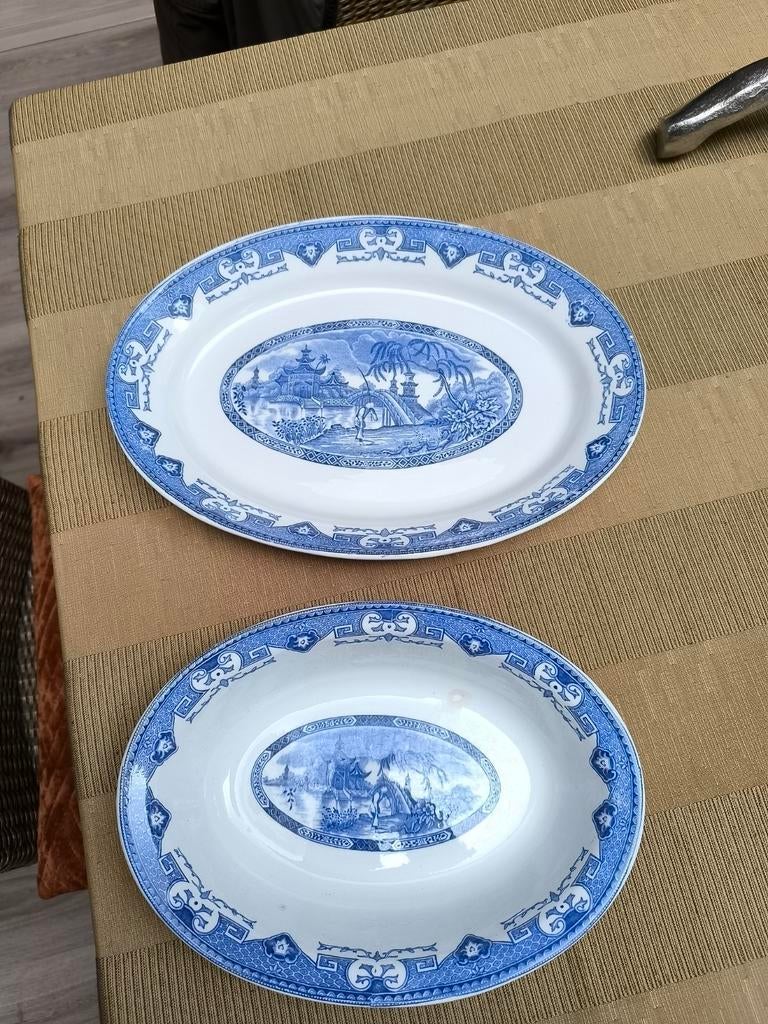 Twee Yeddo serveer schalen, Antiek en Kunst, Ophalen