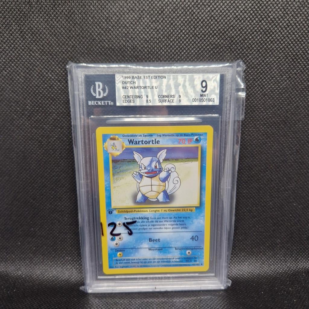Wartortle NL Base 1ère édition BGS 9, Enlèvement ou Envoi
