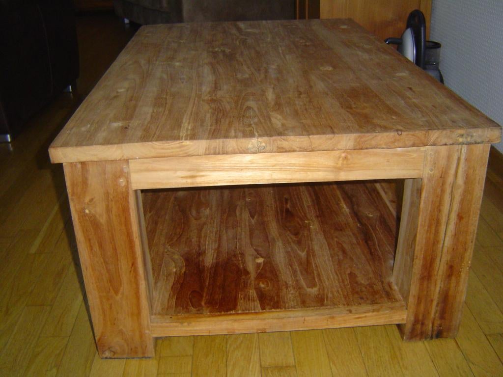 A vendre table de salon en teck, Maison & Meubles, Teck, 100 à 150 cm, Moins de 50 cm, Comme neuf
