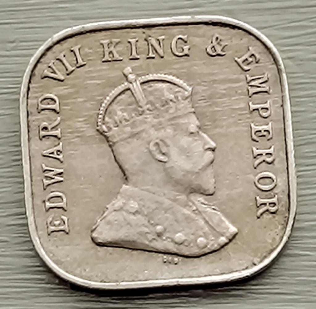 munt Ceylon 5 cent 1909, Timbres & Monnaies, Monnaies | Asie, Enlèvement ou Envoi