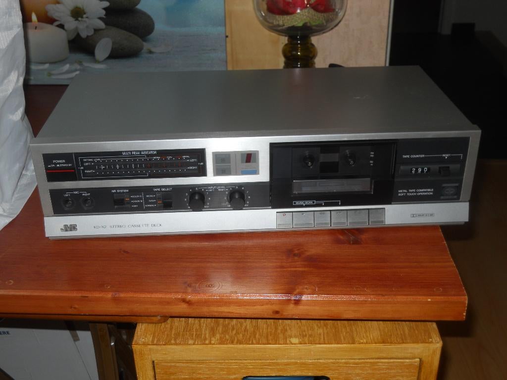Cassettedeck JVC, Audio, Tv en Foto, Cassettedecks, Enkel, JVC, Auto-reverse, Tiptoetsen, High speed dubbing, Ophalen