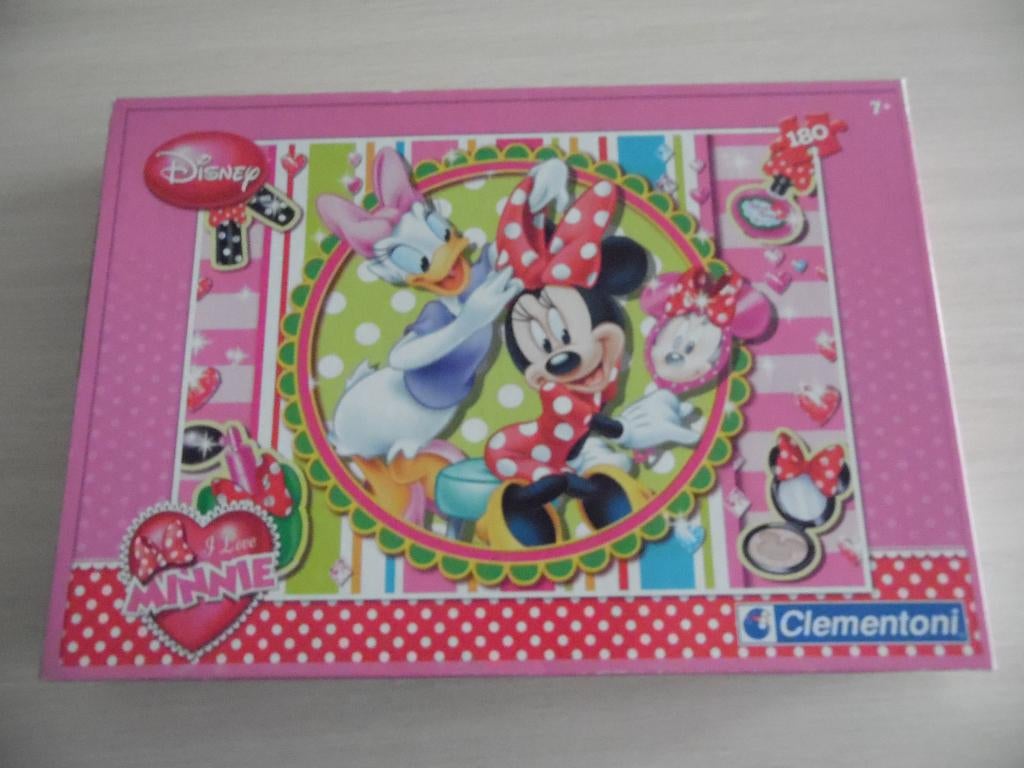 CLEMENTONI DAISY AND MINNIE LEGPUZZEL VAN 180 STUKJES, Ophalen of Verzenden, Meer dan 50 stukjes, Zo goed als nieuw, 6 jaar of ouder