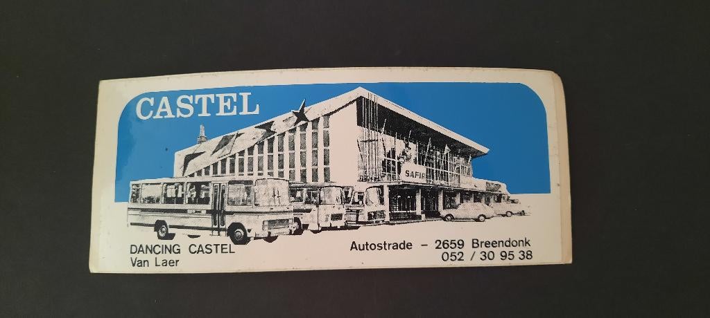 Oude sticker Dancing Castel Breendonk, Collections, Envoi, Utilisé