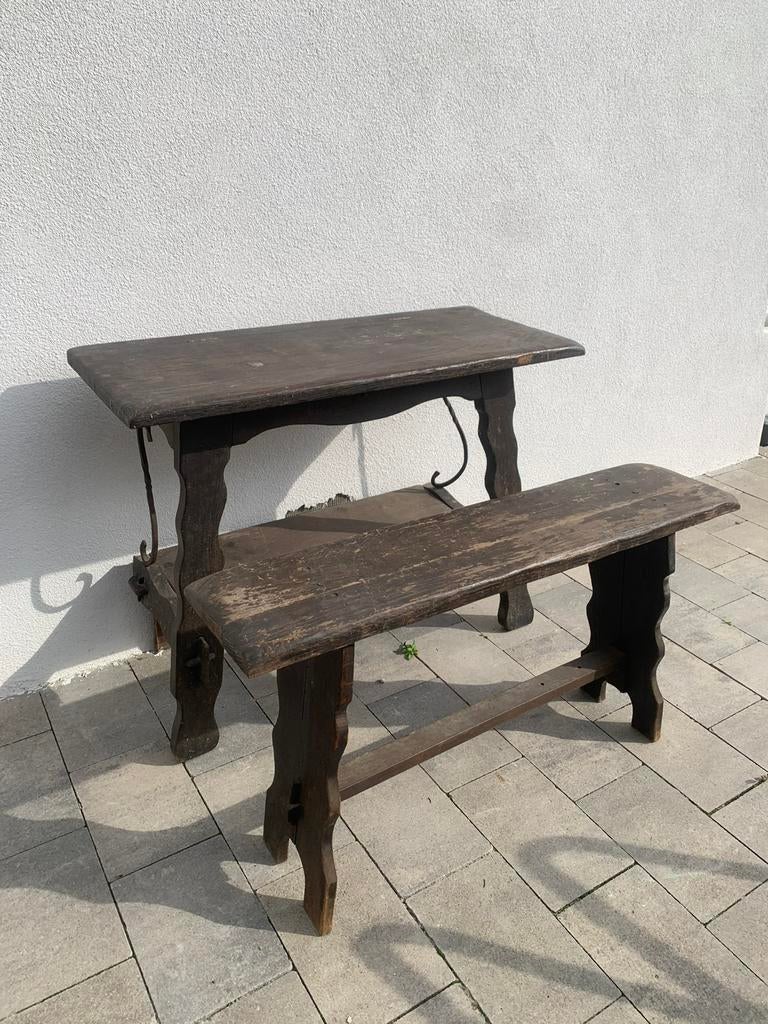 Antieke schoolbank, Ophalen