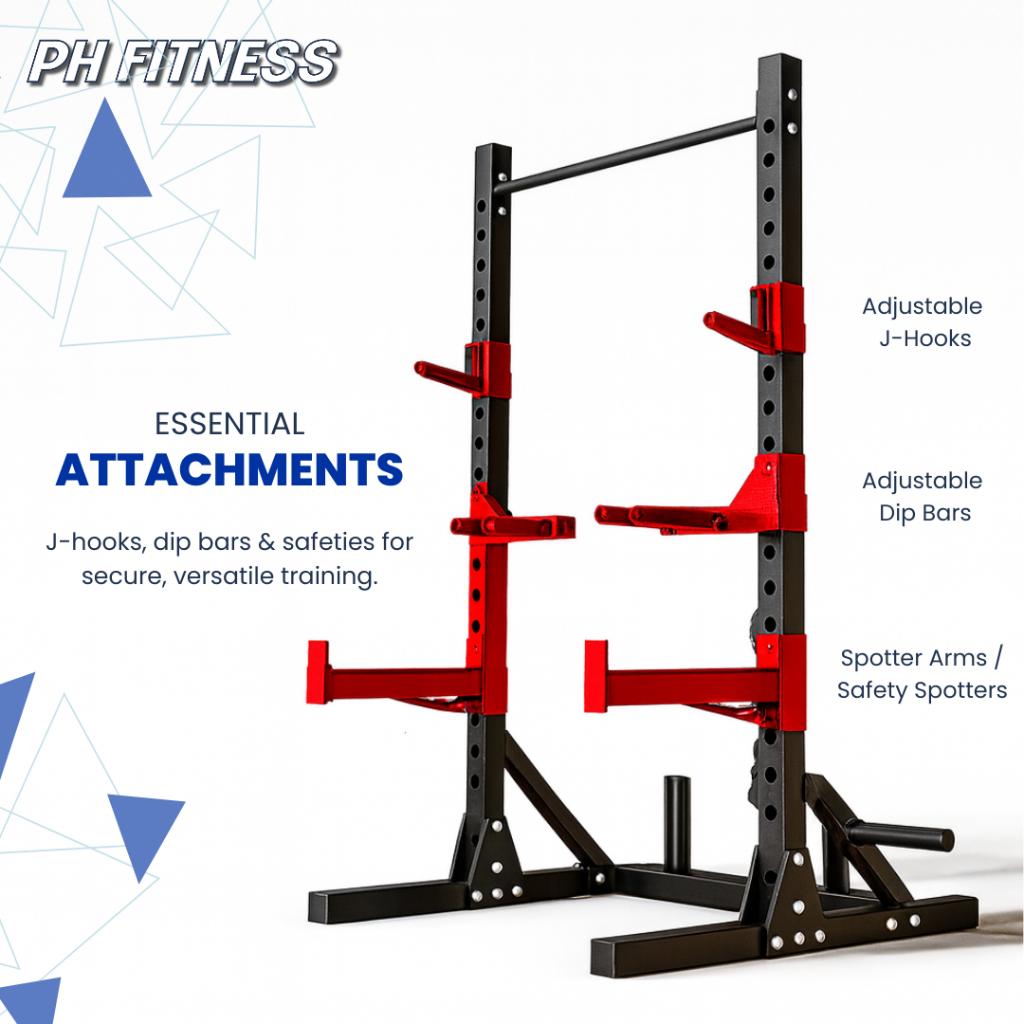 PH Fitness Heavy Duty Half Rack PROFESSIONEEL - 2.5MM, Ophalen of Verzenden, Nieuw, Borst, Halterstangen