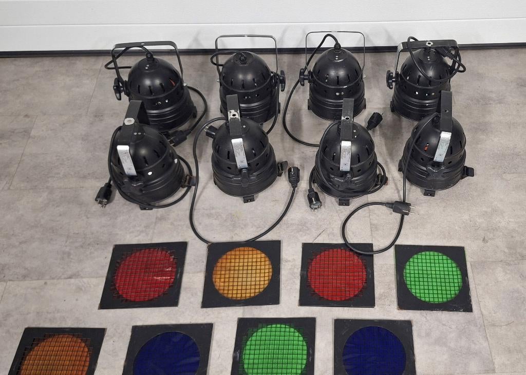 Disco bar verlichting Par 56 met kleurenfilters, Muziek en Instrumenten, Licht en Laser, Gebruikt, Licht, Kleur, Ophalen