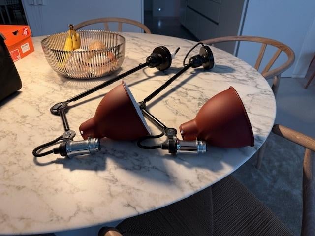 2 wandlampen rood lampe gras no 304, Huis en Inrichting, Ophalen, Nieuw, Metaal