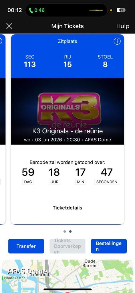 2 tickets K3 Originals 3 juni