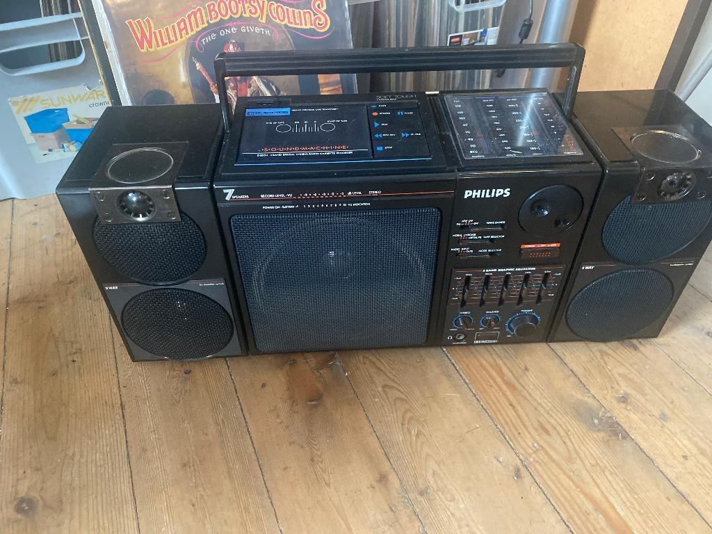 Appareil audio Boombox vintage D 8554 | Philips, Philips, Haut-parleurs, Enlèvement, Utilisé