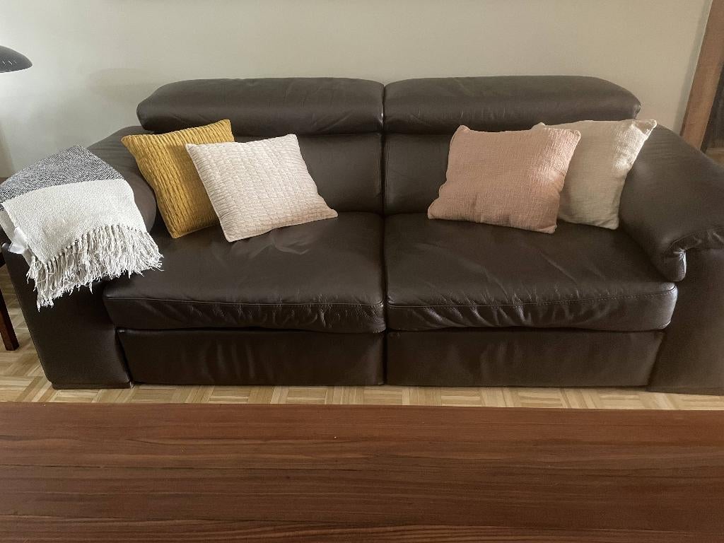 divan cuir électrique, Maison & Meubles, Enlèvement, Cuir