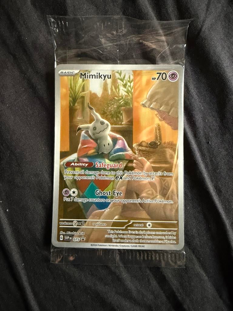 Mimikyu IR (Paldean Fates ETB Promo Sealed), Hobby en Vrije tijd, Ophalen of Verzenden, Nieuw, Losse kaart, Foil