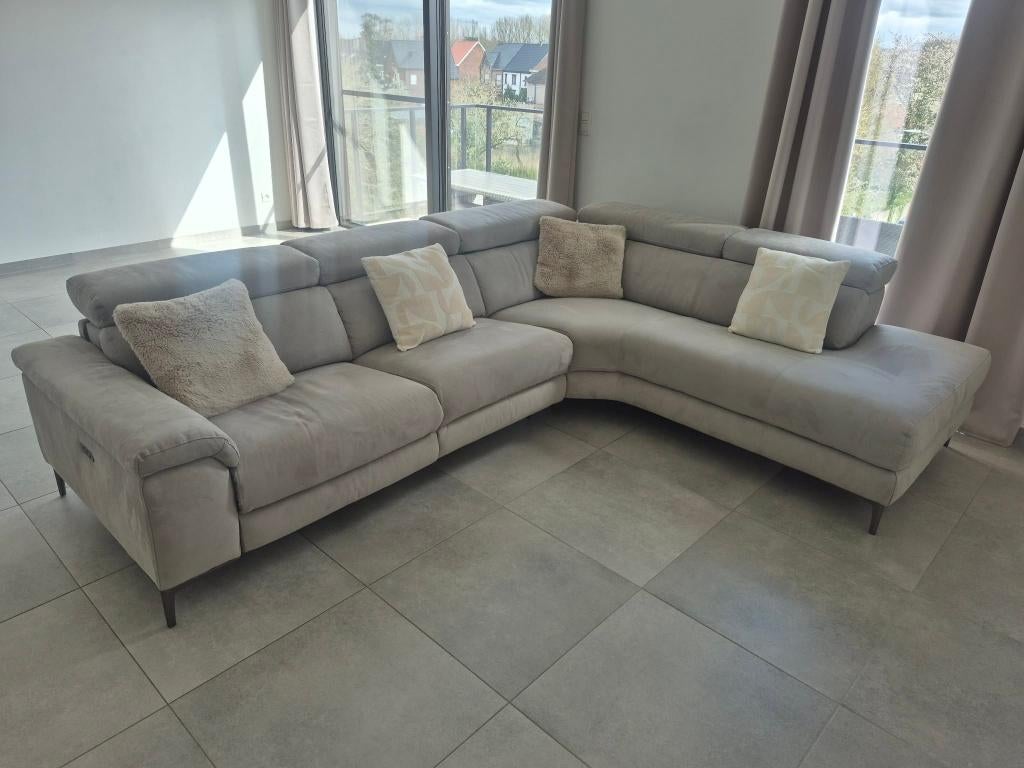 Hoeksalon met relax (+ kussens), Huis en Inrichting, Ophalen, 250 tot 300 cm, Hoekbank, Zo goed als nieuw
