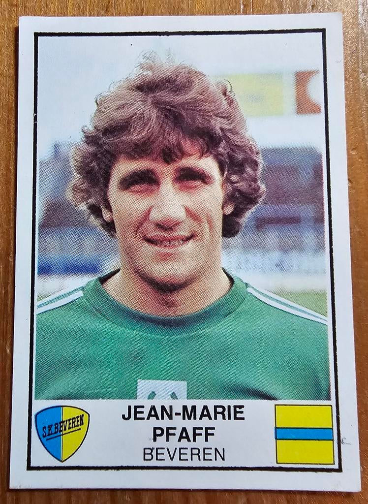 Panini Football 82 nr 72 Jean-Marie Pfaff Beveren ongebruikt, Ophalen of Verzenden, Zo goed als nieuw, Sticker