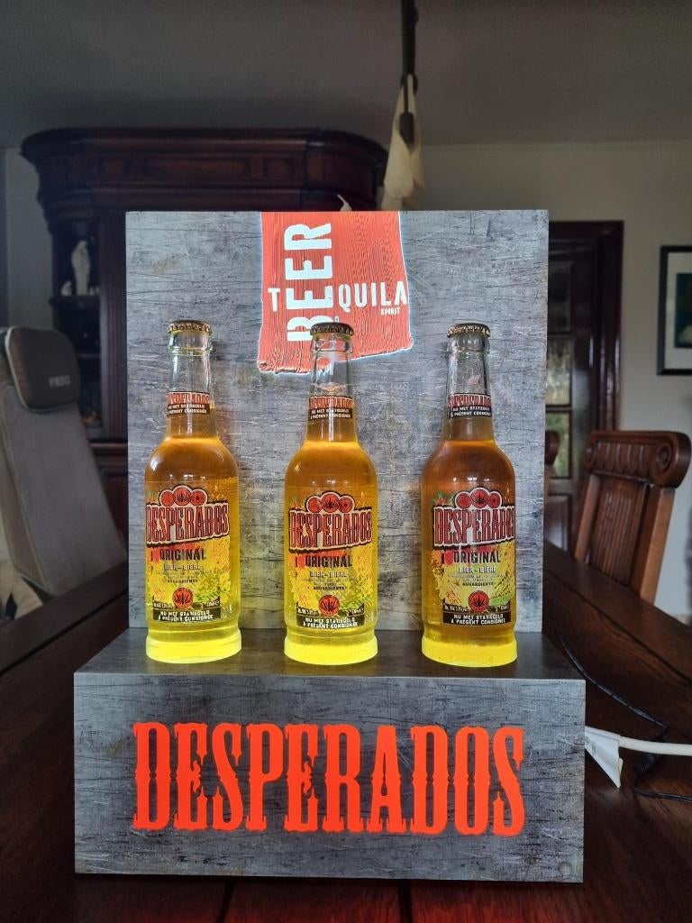 ENSEIGNE LUMINEUSE LED "DESPERADOS" NEUVE, Collections, Marques & Objets publicitaires, Enlèvement, Neuf, Panneau publicitaire