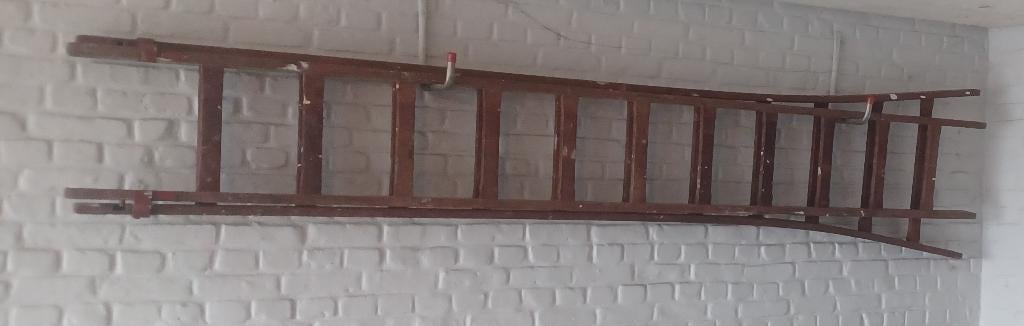 Grande échelle double corps en bois, Bricolage & Construction, Échelles & Escaliers, Pliable ou rétractable/escamotable, Comme neuf
