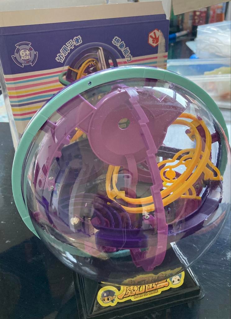 Labyrinthe 3D bille acier, Comme neuf