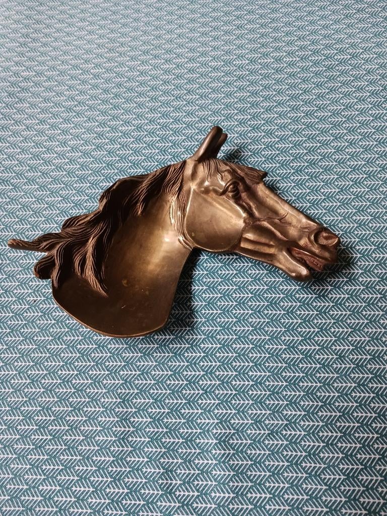 Tête de cheval en laiton., Antiquités & Art, Enlèvement ou Envoi, Cuivre