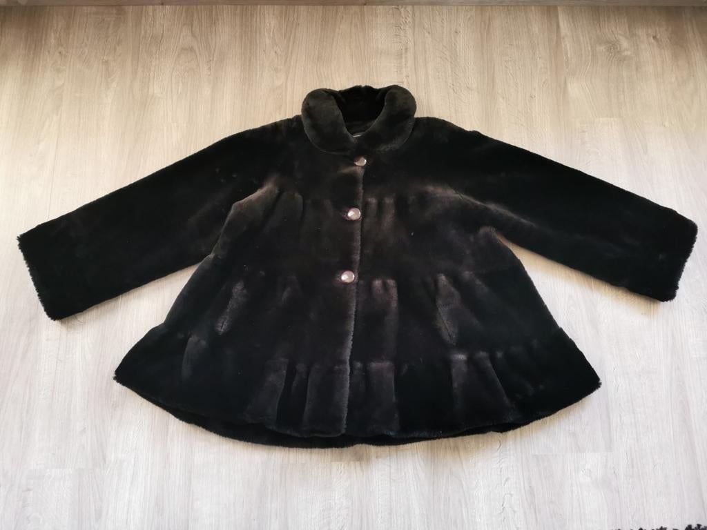 Zwarte bontjas - maat XL, Enlèvement ou Envoi