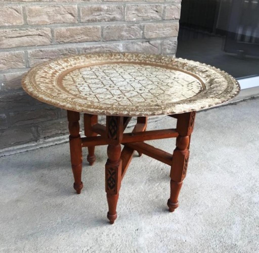 Table appoint Africaine Marocaine antique bronze😍💑👌, Antiquités & Art, Enlèvement ou Envoi
