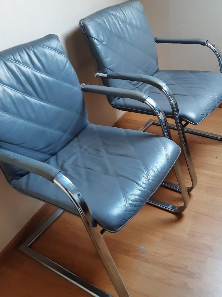 chaise, Maison & Meubles, Chaises, Gris, Deux, Enlèvement, Utilisé