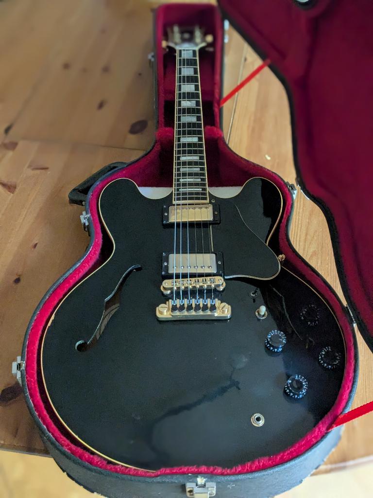 Gibson ES-347 (1987) - Ebony, Muziek en Instrumenten, Ophalen of Verzenden, Gebruikt, Semi-solid body, Gibson