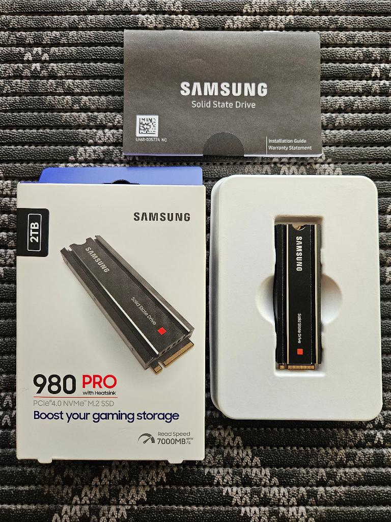 SAMSUNG 980 PRO Heatsink SSD m.2 - 2 TB / 2000 GB, Informatique & Logiciels, Disques durs, Neuf, 2000 GB, Console, SSD