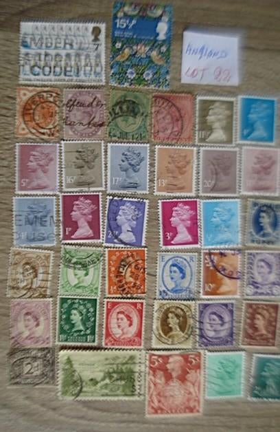 Timbres  LOT GRANDE BRETAGNE- Angleterre  Oblitérés, Envoi, Affranchi