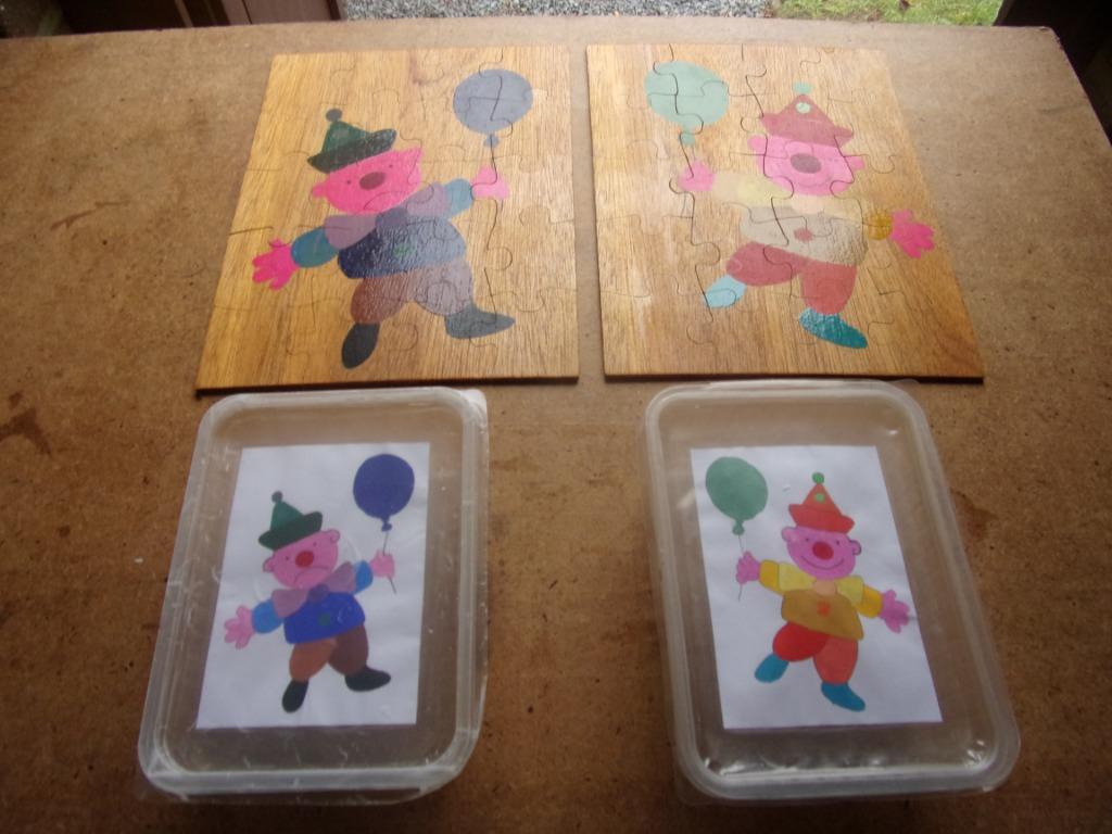 DIDAC.MAT.Kleuterschool : 2 PUZZELS TRIPLEX, Kinderen en Baby's, Ophalen of Verzenden