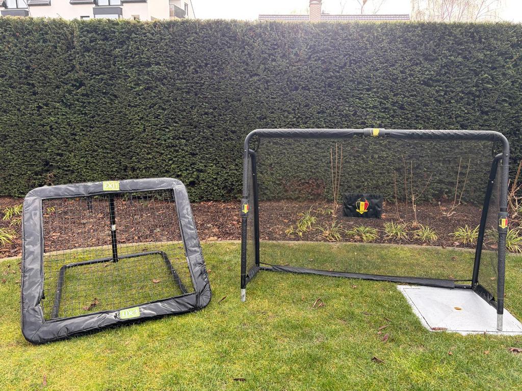 Voetbaldoel en rebounder EXiT, Sport en Fitness, Ophalen, Gebruikt, Set