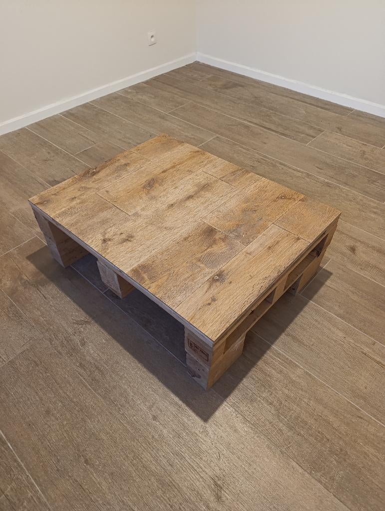 Rustiek handgemaakt salontafeltje, Ophalen, Gebruikt, 50 tot 100 cm, Minder dan 50 cm