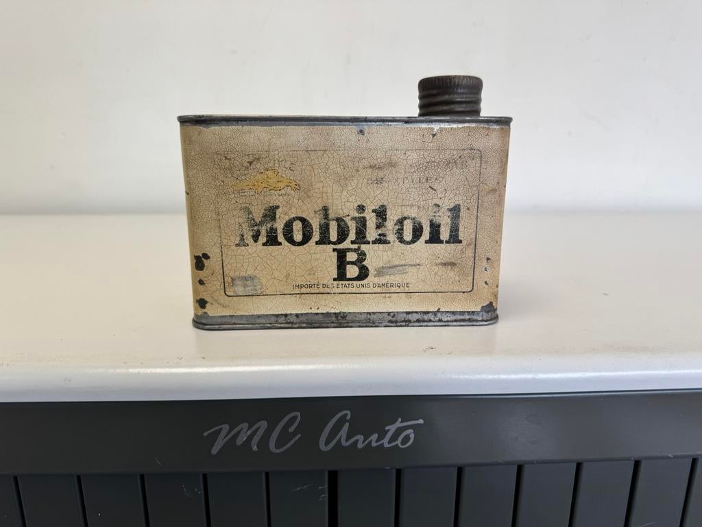 Bidon d'huile Mobilol oil B 1 litre, Collections, Enlèvement ou Envoi, Utilisé, Emballage