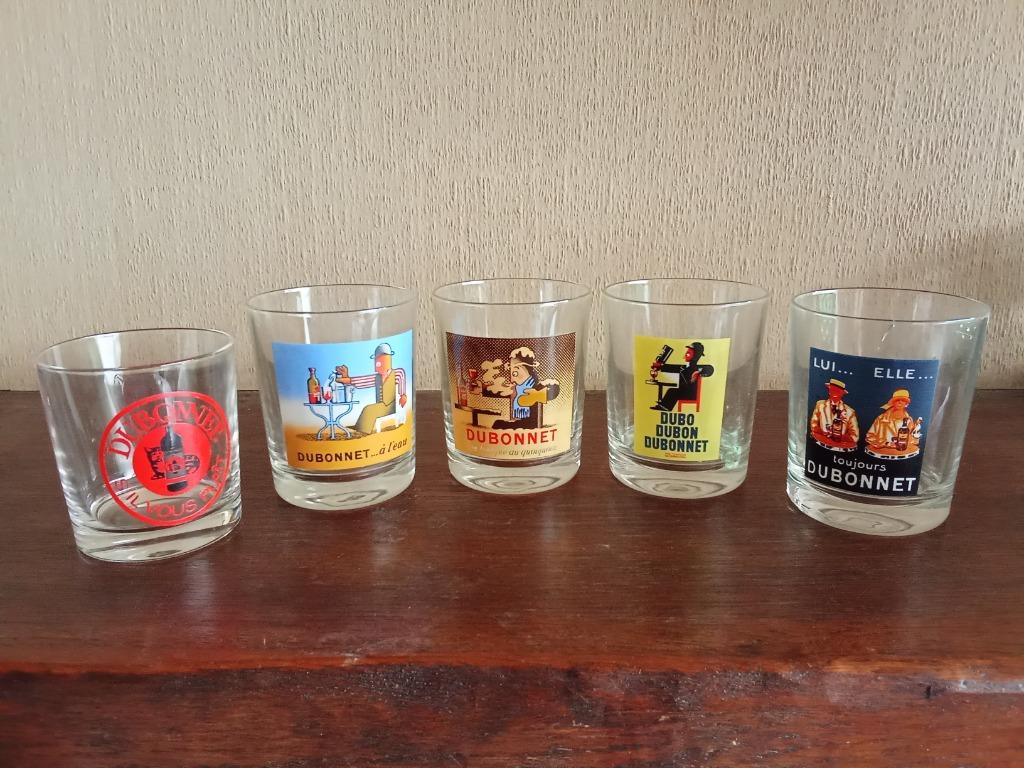 Verres marque DUBONNET apéritif ancien, Collections, Marques & Objets publicitaires, Enlèvement ou Envoi