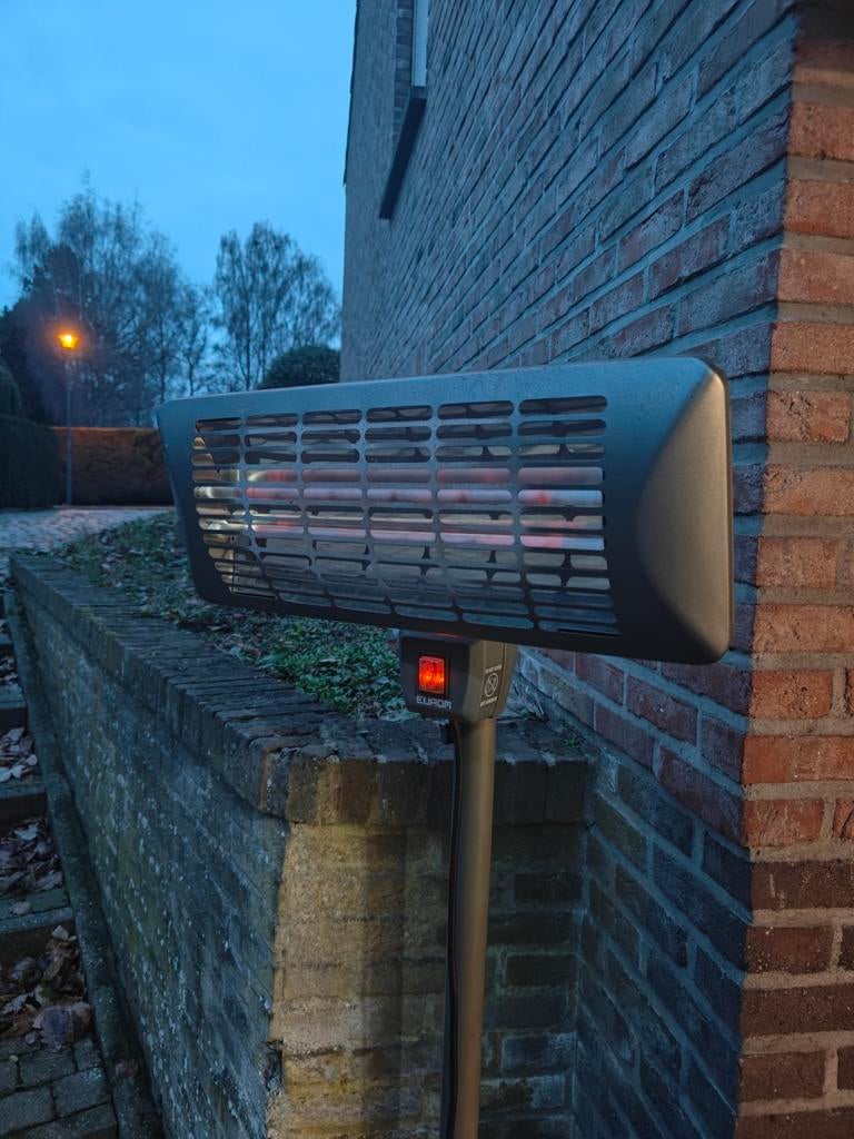 Elektrische terrasverwarmer – Eurom Q-Time 2000S (2000W), Électrique, Sol, Comme neuf, Enlèvement