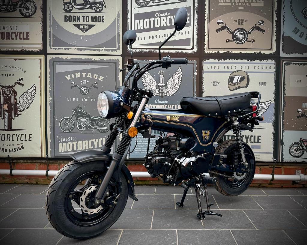 Nieuwe BLUROC Heritage motorfiets — 25 km/u, 45 km/u & 125cc, Motoren, Particulier, 1 cilinder, Bluroc, 11 kW of minder