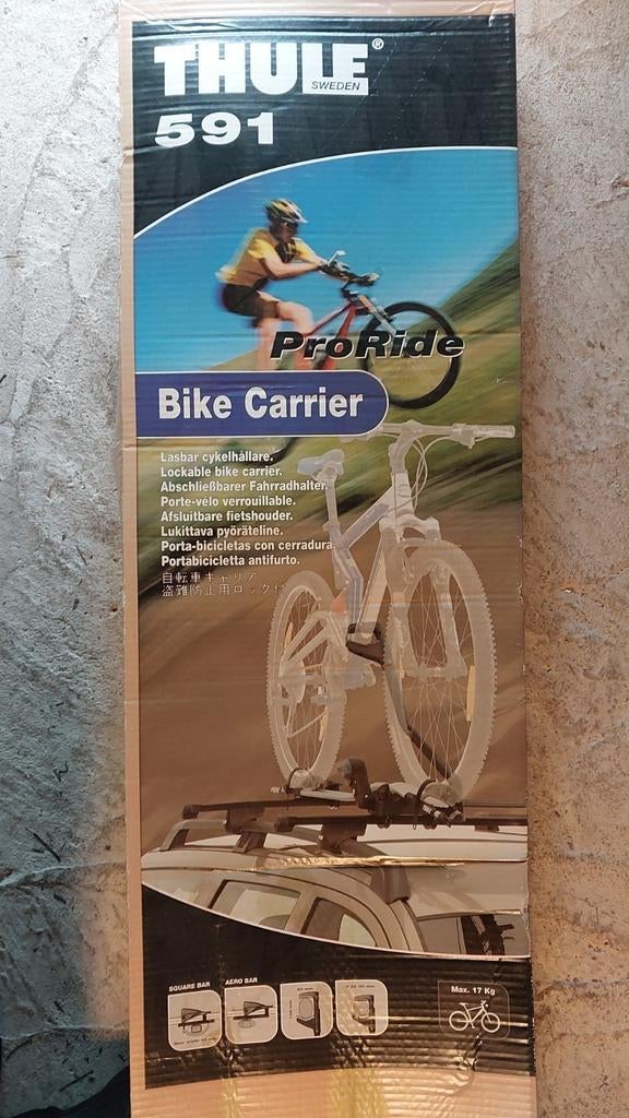 Thule Pro Ride Bike Carrier 591 1 stuk, Auto diversen, Fietsendragers, Ophalen, Elektrische fiets, Nieuw, Dakdrager