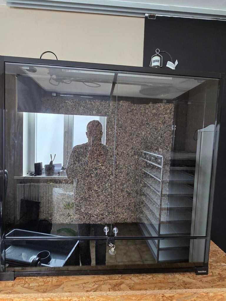 Habistat Terrarium 90x45x90 + Lampen, Dieren en Toebehoren, Zo goed als nieuw, Terrarium of Paludarium