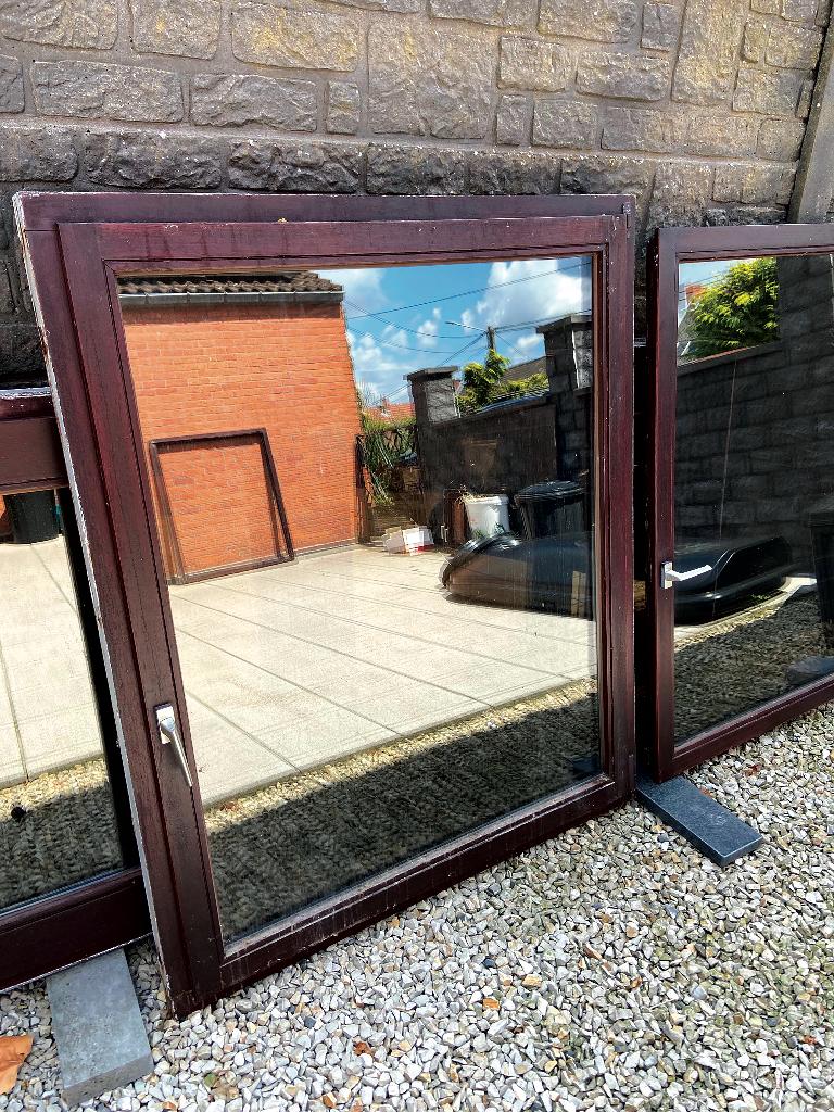 chassis, Bricolage & Construction, Double vitrage, 120 à 160 cm, Fenêtre de façade ou Vitre, Enlèvement