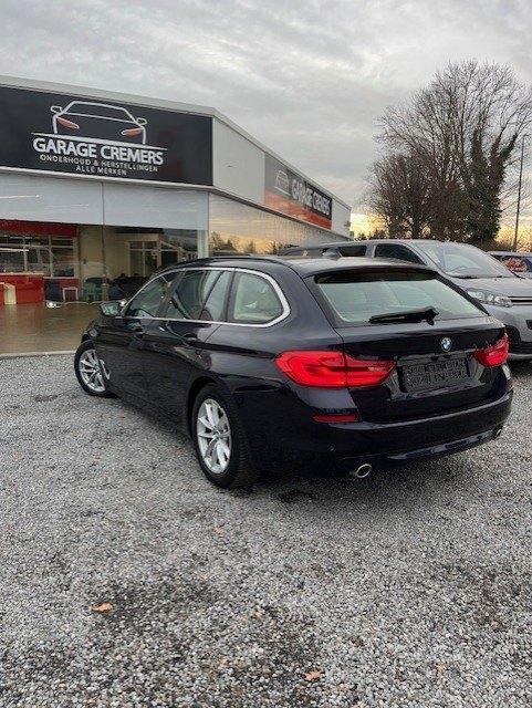 1 Jaar garantie BMW 518 Touring Diesel Automaat, Auto's, BMW, Achterwielaandrijving, 4 cilinders, Blauw, Leder