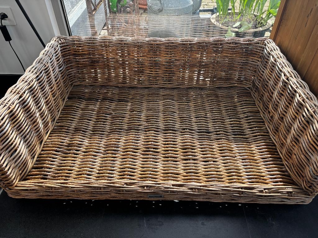Hondenmand Rattan Riet natural grijs, Dieren en Toebehoren, Ophalen, Zo goed als nieuw, Riet