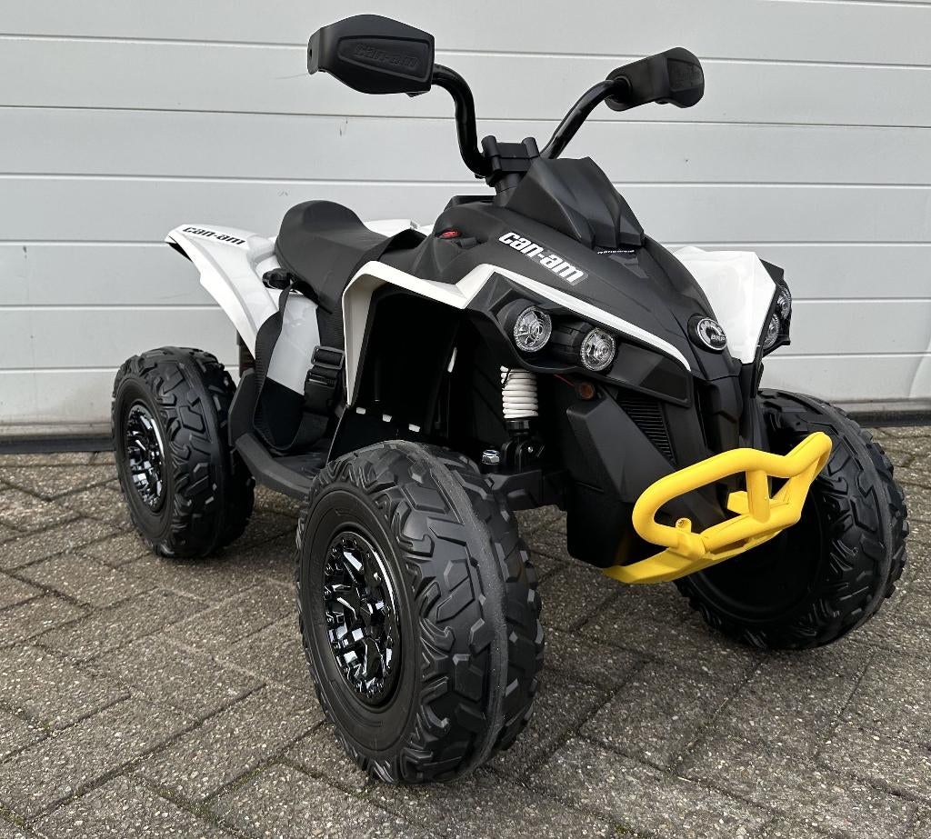 can-am Renegade 12v Quad wit – Rubberband - BT - NIEUW, Enlèvement ou Envoi, Neuf