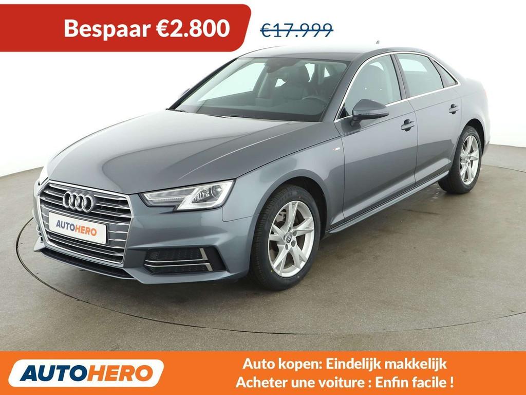 Audi A4 2.0 TDI Sport (année de construction 2016), Autos, Cuir, Argent ou Gris, Achat, A4