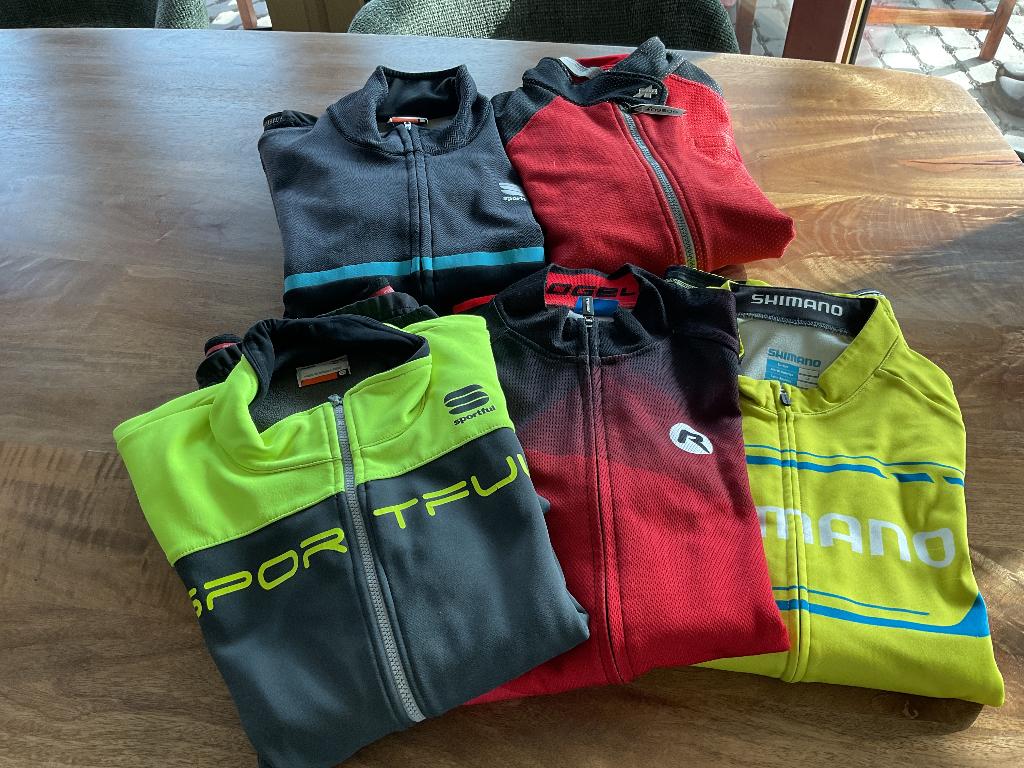 Pakket Fietstruitjes, Fietsen en Brommers, Fietsaccessoires | Fietskleding, Ophalen, Gebruikt, Heren, L