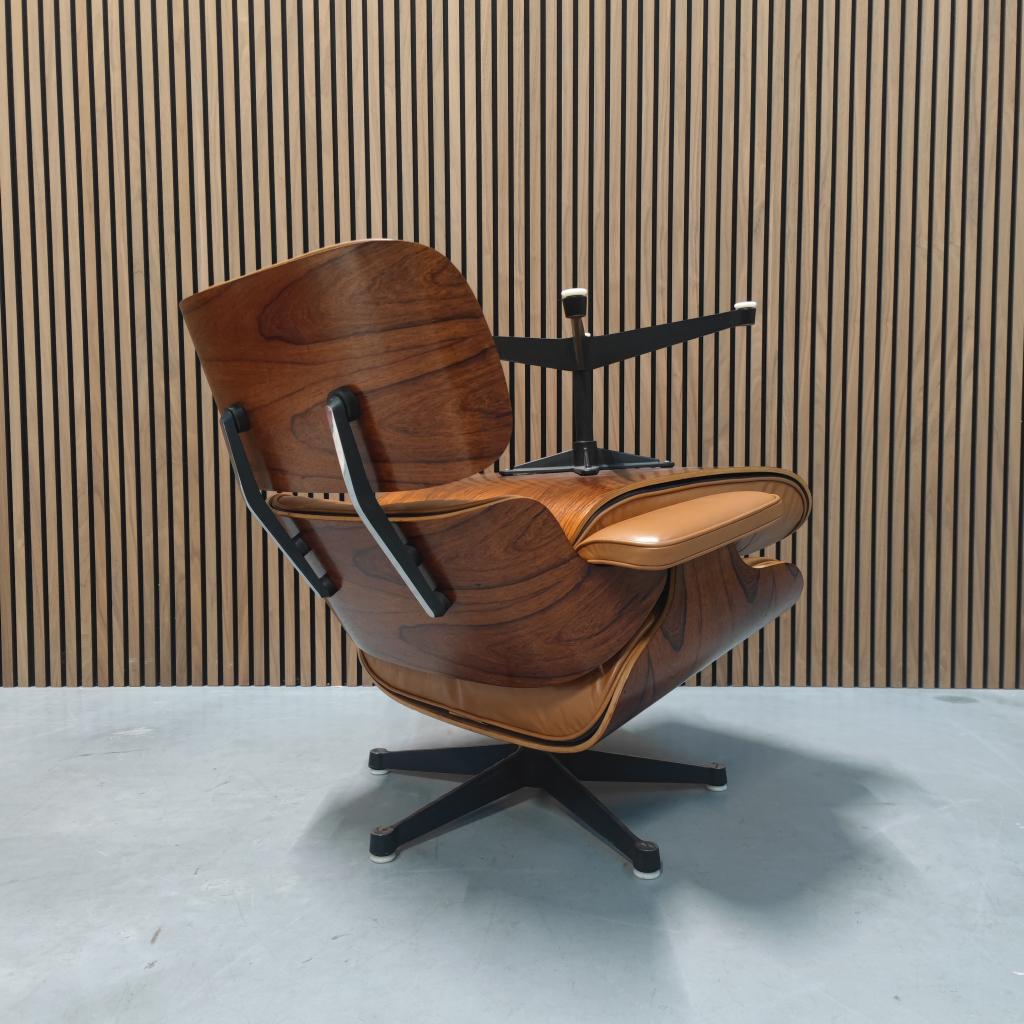 Vitra Eames lounge chair incl. ottoman - Cognac leder, Enlèvement ou Envoi