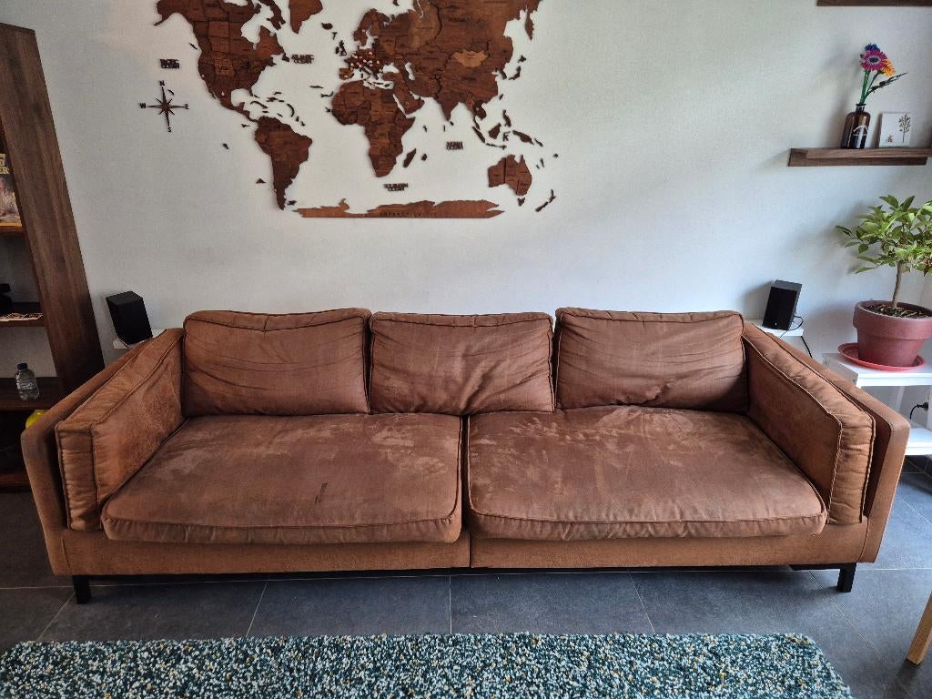 4zit zetel te koop, Gebruikt, 75 tot 100 cm, Rechte bank, Modern